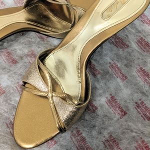 Gold Kitten Heels